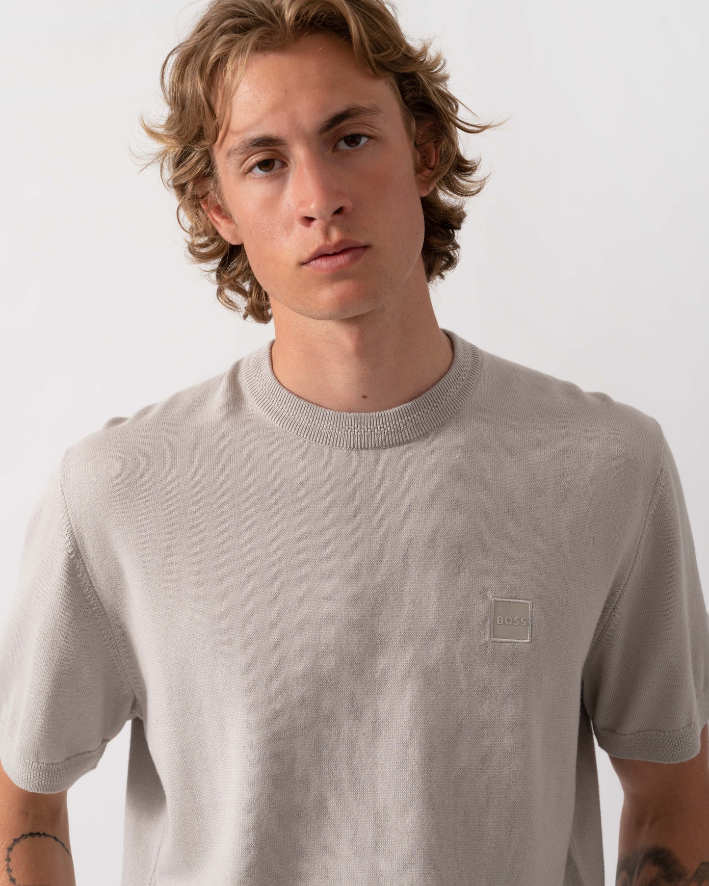 BOSS Orange Kanacho Mens T-Shirt - Open Grey 070