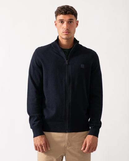 BOSS Orange Kanozip Mens Full Zip Jumper - Dark Blue 404