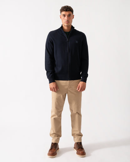 BOSS Orange Kanozip Mens Full Zip Jumper - Dark Blue 404
