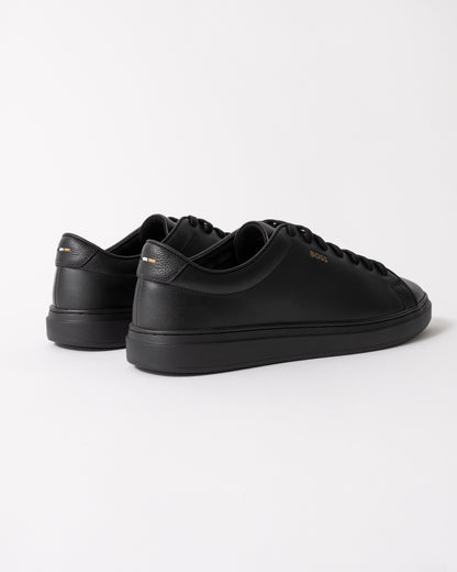 back view of BOSS Orange Kieran_Tenn_butb Mens Trainers in Black 005