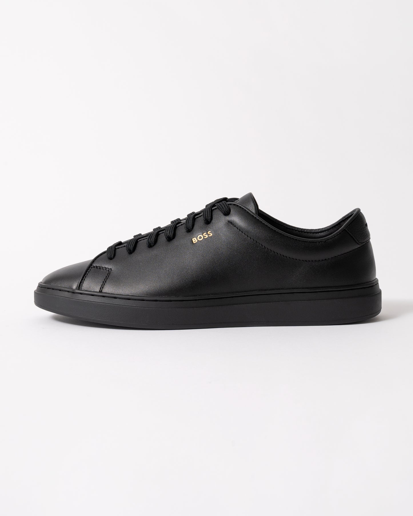 side view of BOSS Orange Kieran_Tenn_butb Mens Trainers in Black 005