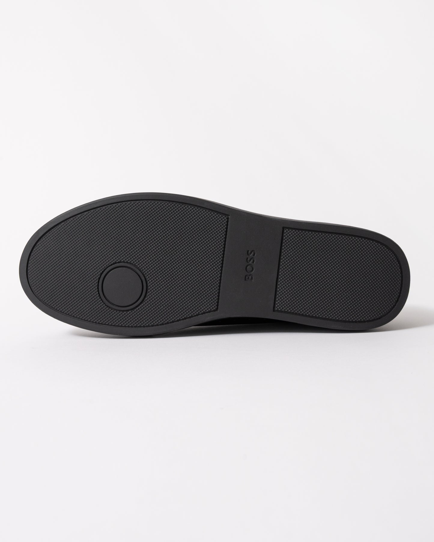 sole of BOSS Orange Kieran_Tenn_butb Mens Trainers in Black 005