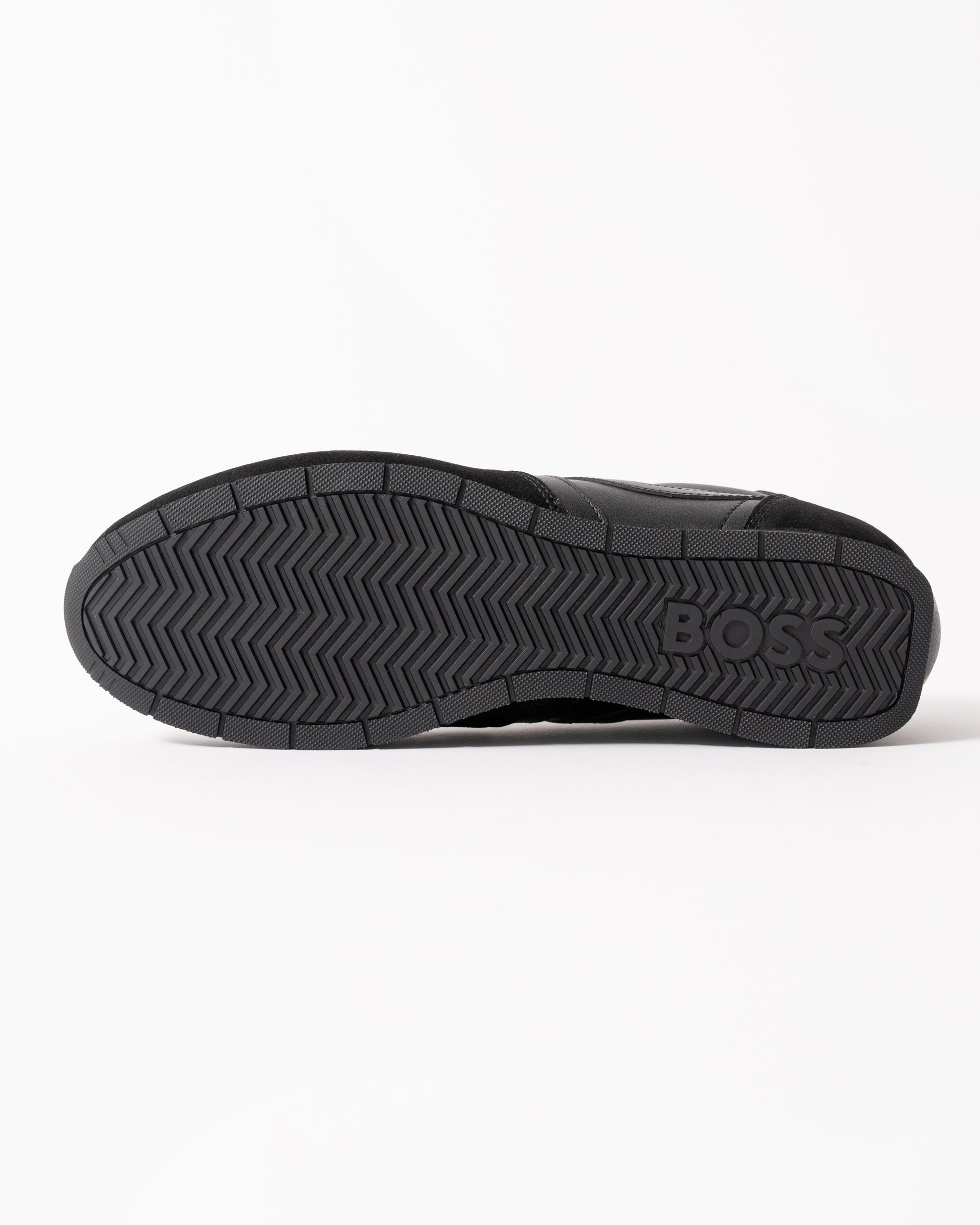 sole of BOSS Orange Levon Runn pumi Mens Trainers in Black 005