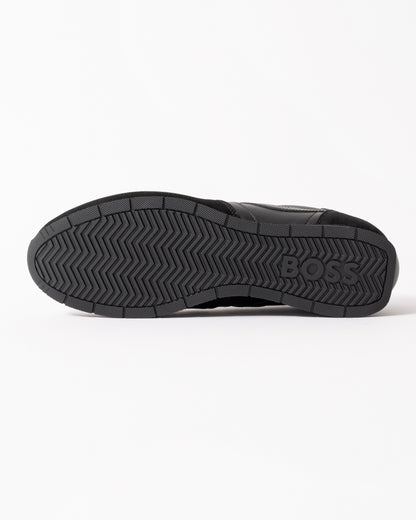 sole of BOSS Orange Levon Runn pumi Mens Trainers in Black 005