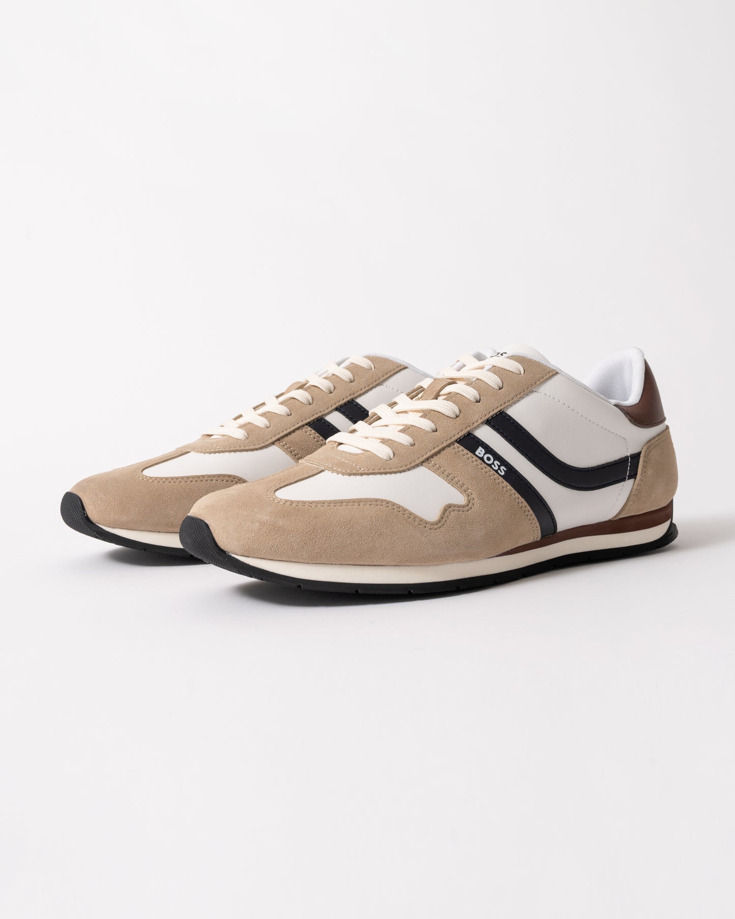BOSS Orange Levon Runn pumi Mens Trainers in Open White 124