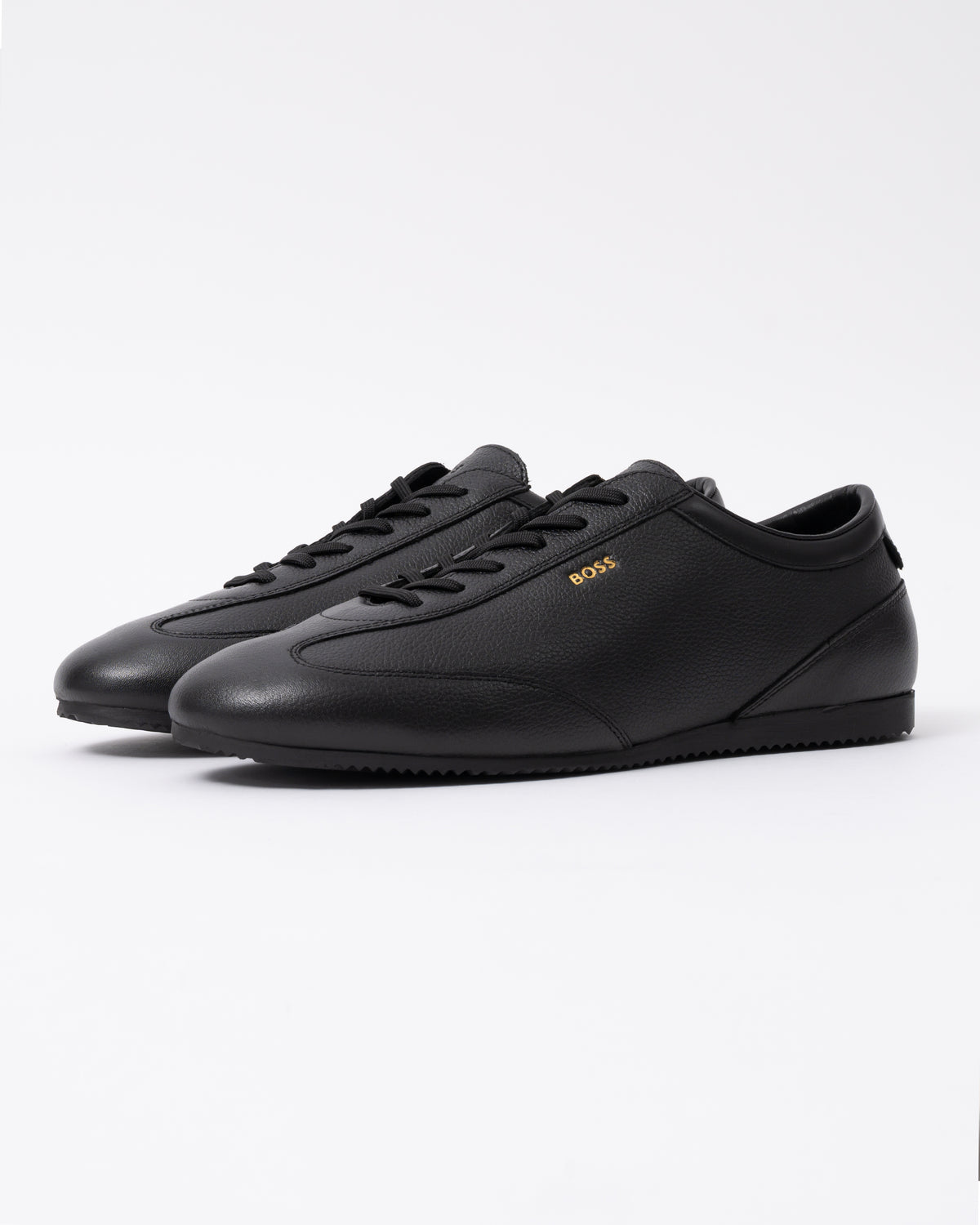 Front of the BOSS Orange Lineor Lowp Tbwl Mens Trainers - Black 005