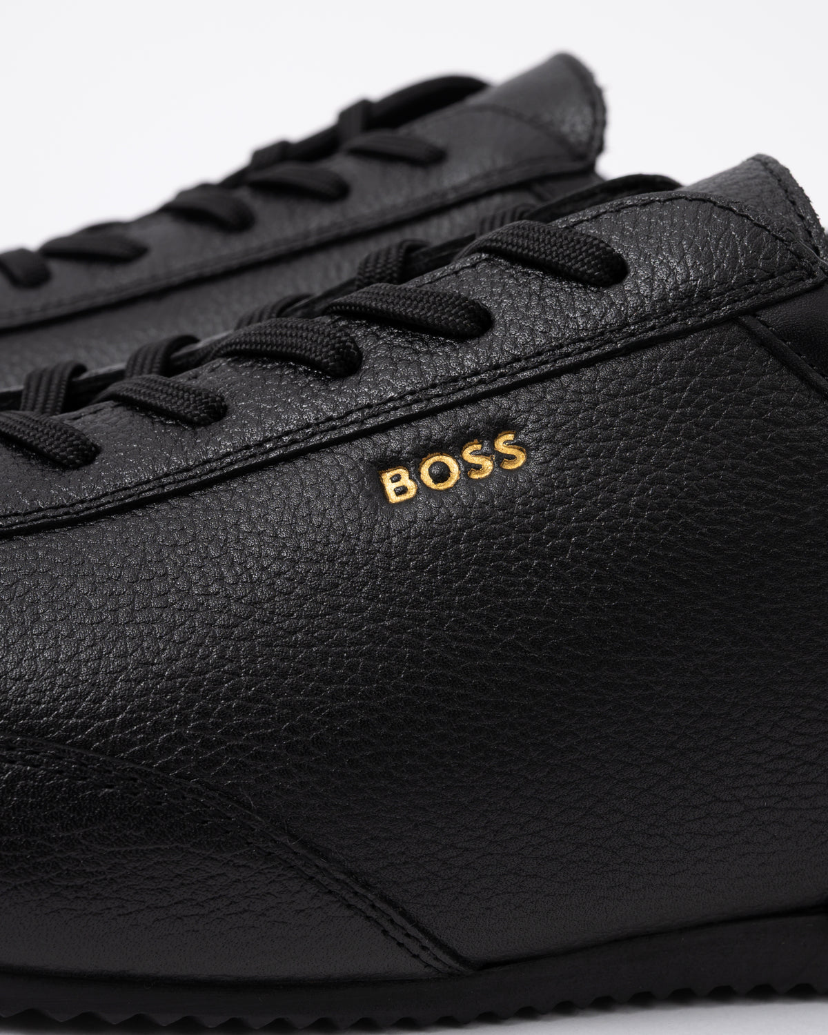 Close up of the BOSS Orange Lineor Lowp Tbwl Mens Trainers - Black 005