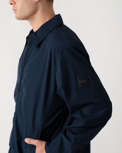 BOSS Orange Lutti Mens Overshirt - Dark Blue 404