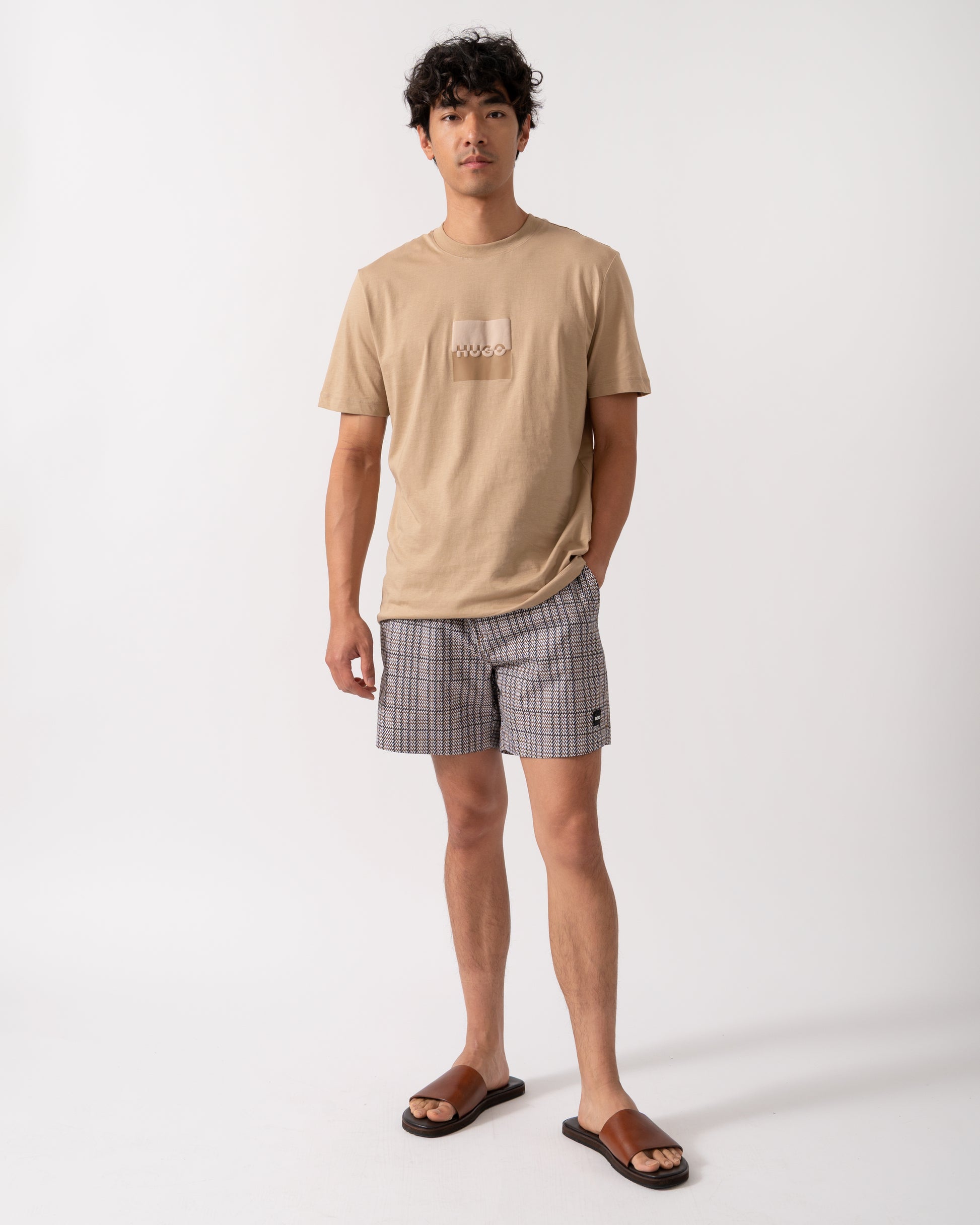 BOSS Orange Mens Beach-to-Bar Swim Shorts Black 001 – CHO