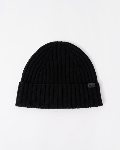 Front of the BOSS Orange Mens Fino Beanie Hat 01 - Black 001