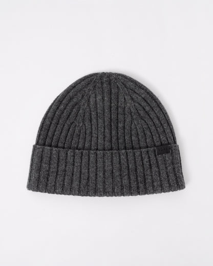 Front of the BOSS Orange Mens Fino Beanie Hat - Medium Grey 030