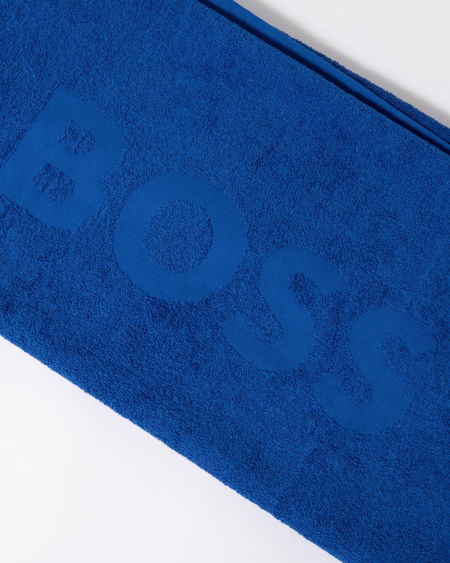 BOSS Orange Mens Solid Colour Beach Towel - Medium Blue 427
