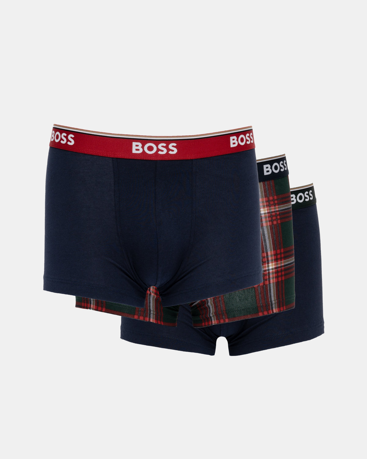 BOSS Orange Mens Three-pack of stretch-cotton trunks with logo waistbands - Open Red 645