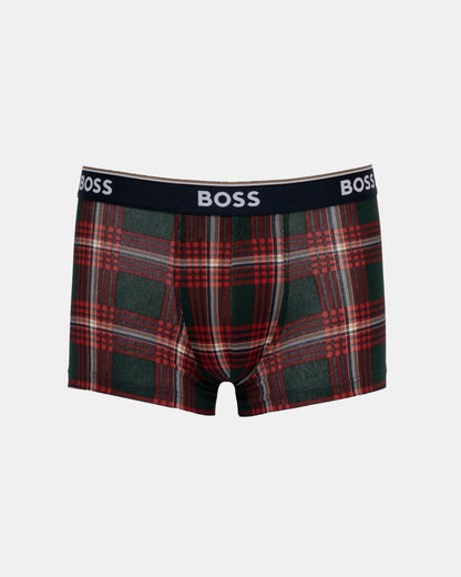 BOSS Orange Mens Three-pack of stretch-cotton trunks with logo waistbands - Open Red 645