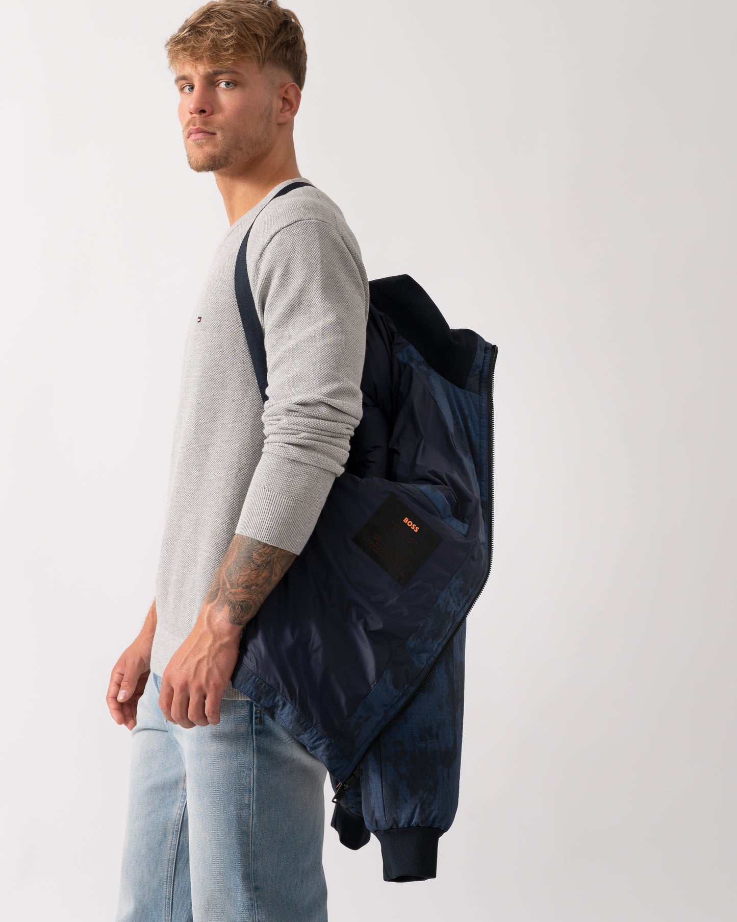 BOSS Orange Oshin Mens Jacket - Dark Blue 404