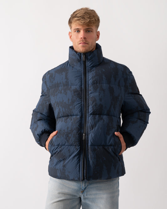 BOSS Orange Oshin Mens Jacket in Dark Blue