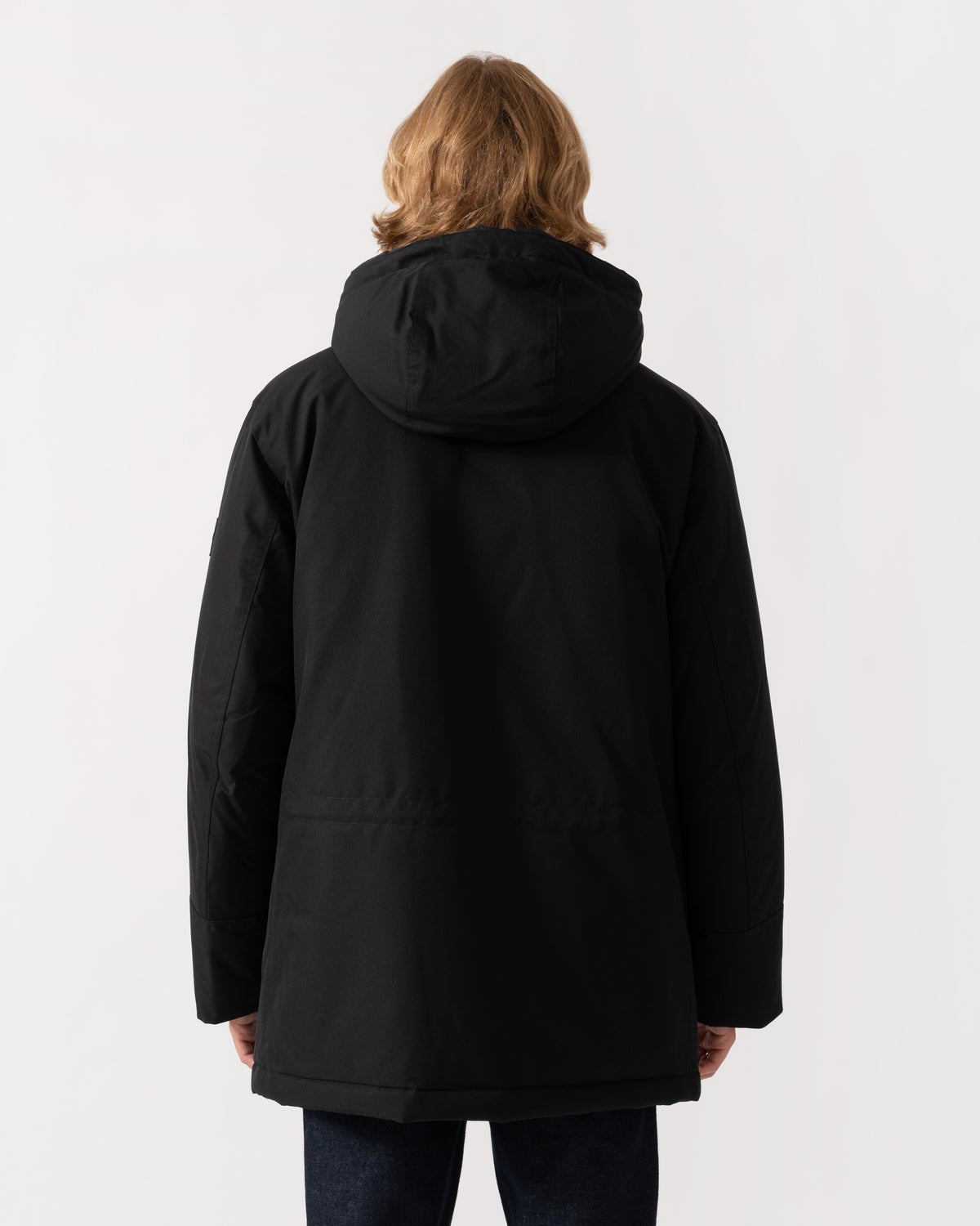 Back of the BOSS Orange Osiass1 Mens Parka - Black 001