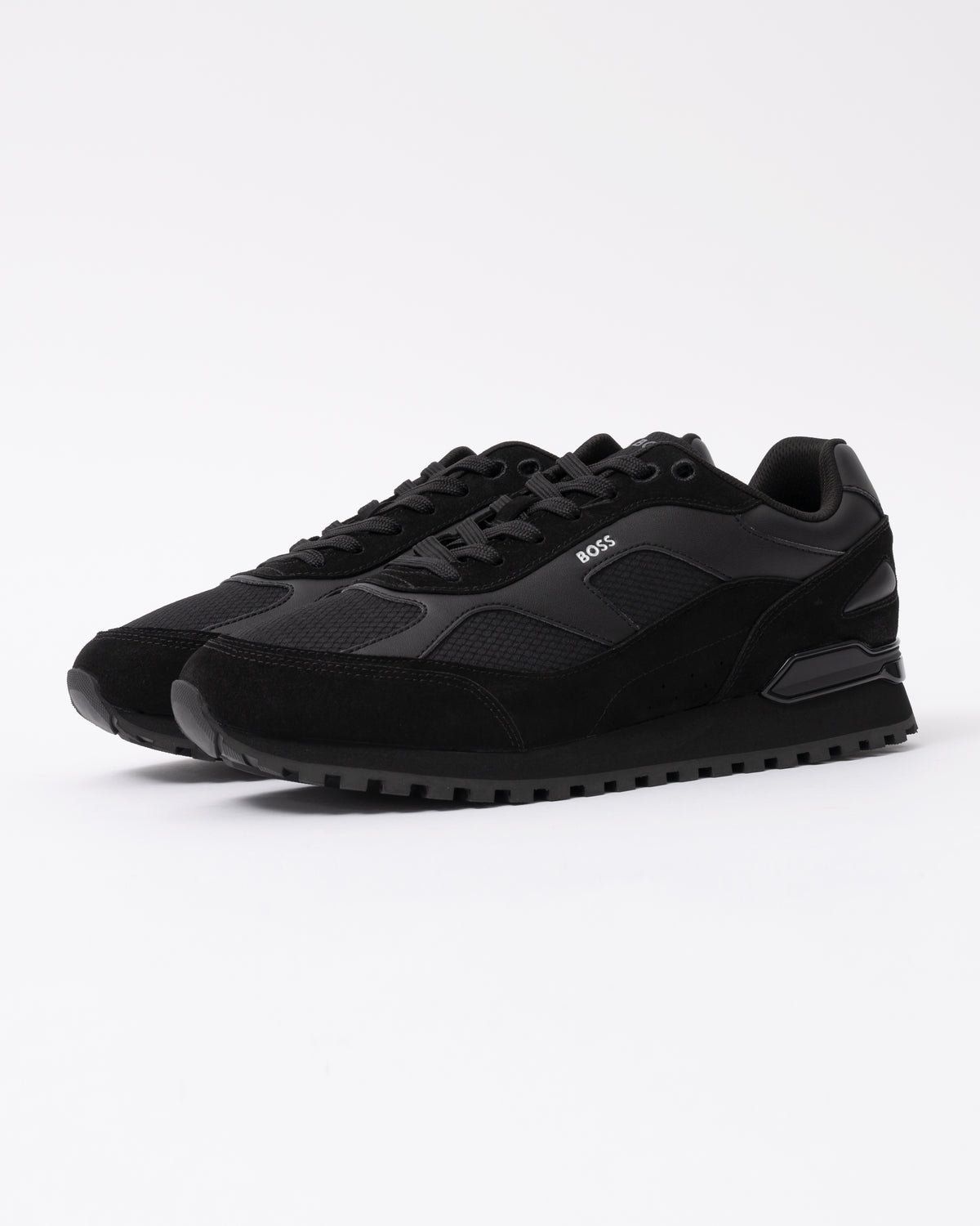 Front of the BOSS Orange Parkour L Runn Mirsp Mens Trainers - Black 005