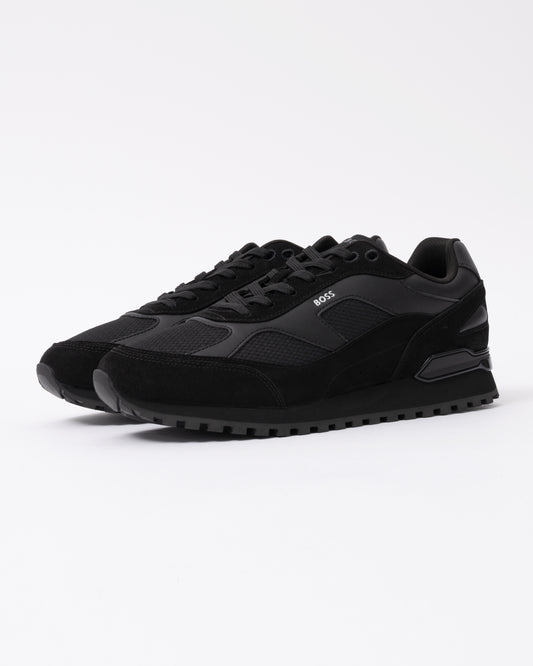 Front of the BOSS Orange Parkour L Runn Mirsp Mens Trainers - Black 005