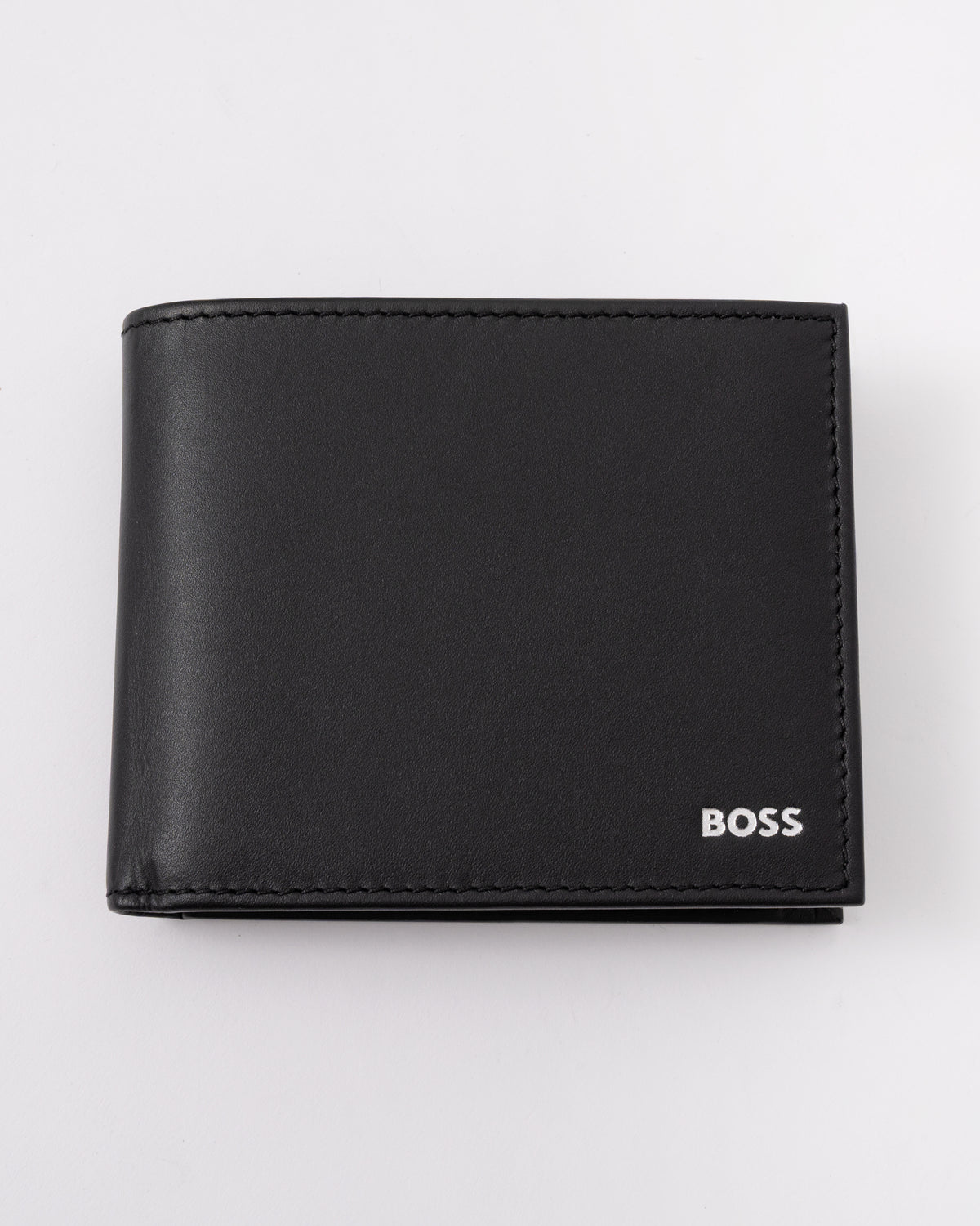 BOSS Orange Randy Mens Trifold Leather Wallet in Black 001