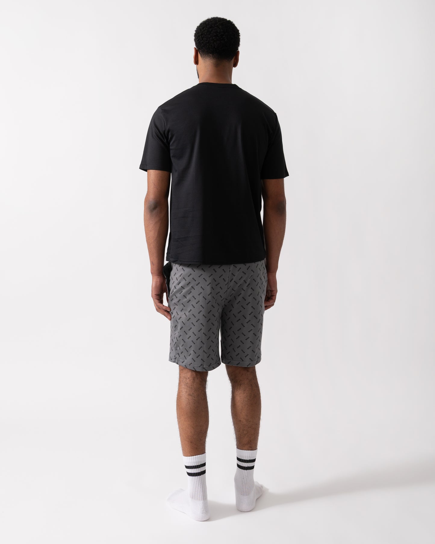 BOSS Orange Relax Mens Short Pyjama Set - Dark Grey 026 - CHO - Designer Mens Pyjamas