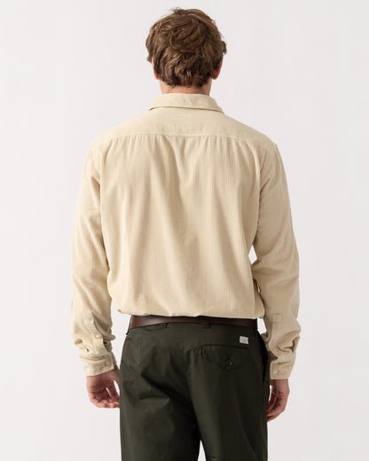 Back of BOSS Orange Relegant 6 Mens Long Sleeve Cotton Shirt - Light Beige 271