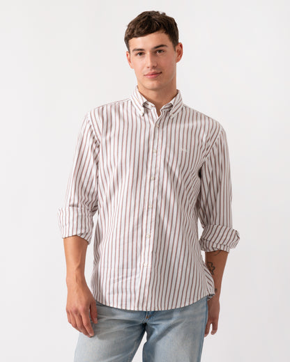 BOSS Orange Ricoplus Mens Long Sleeve Shirt - White 100