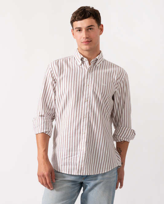 BOSS Orange Ricoplus Mens Long Sleeve Shirt - White 100