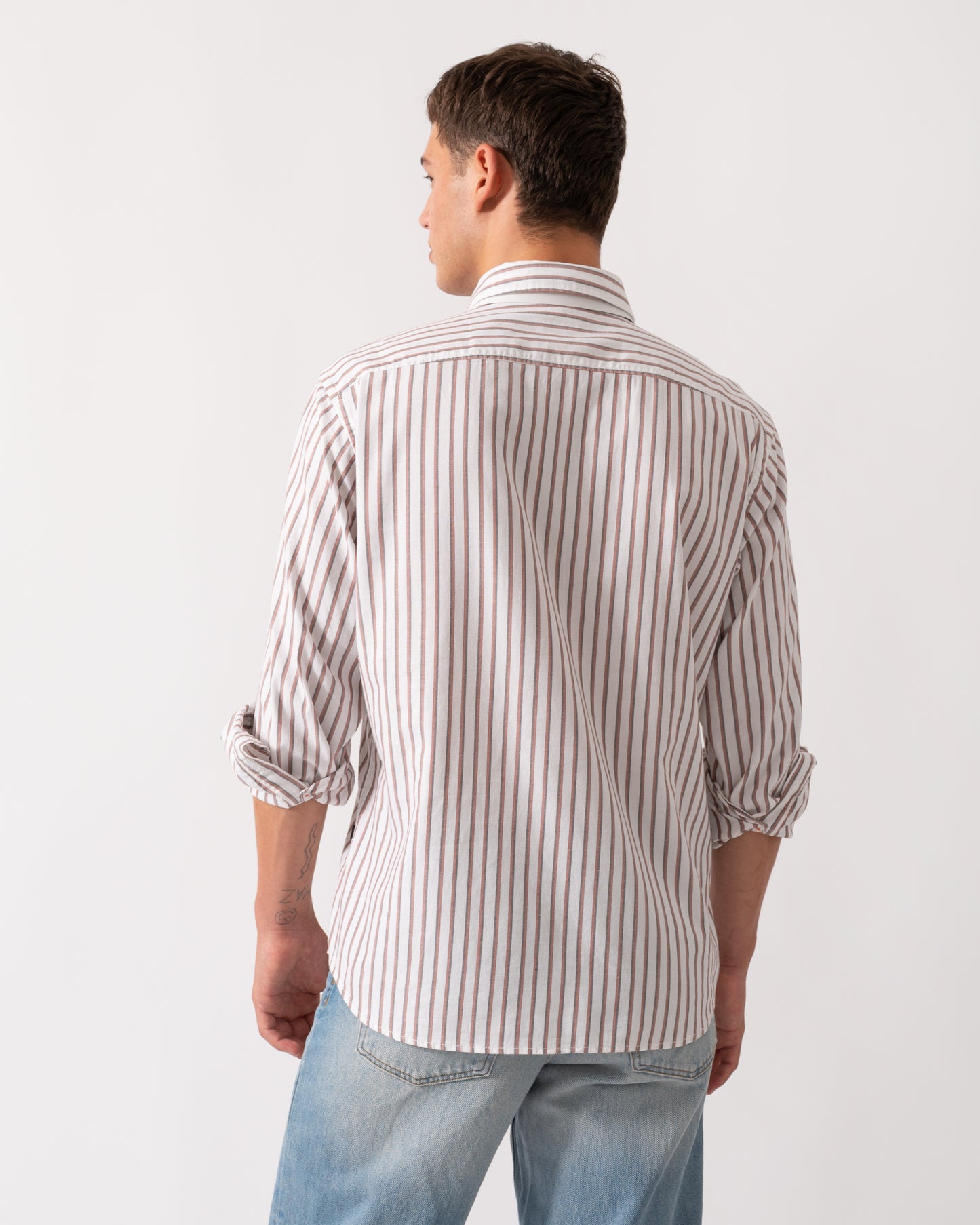 BOSS Orange Ricoplus Mens Long Sleeve Shirt - White 100