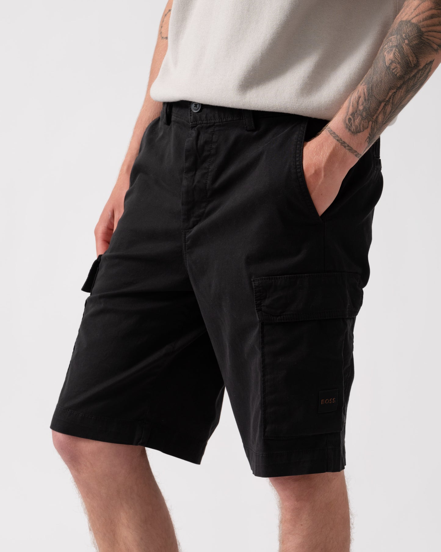 BOSS Orange Sisla Mens Cargo Shorts - Black 001