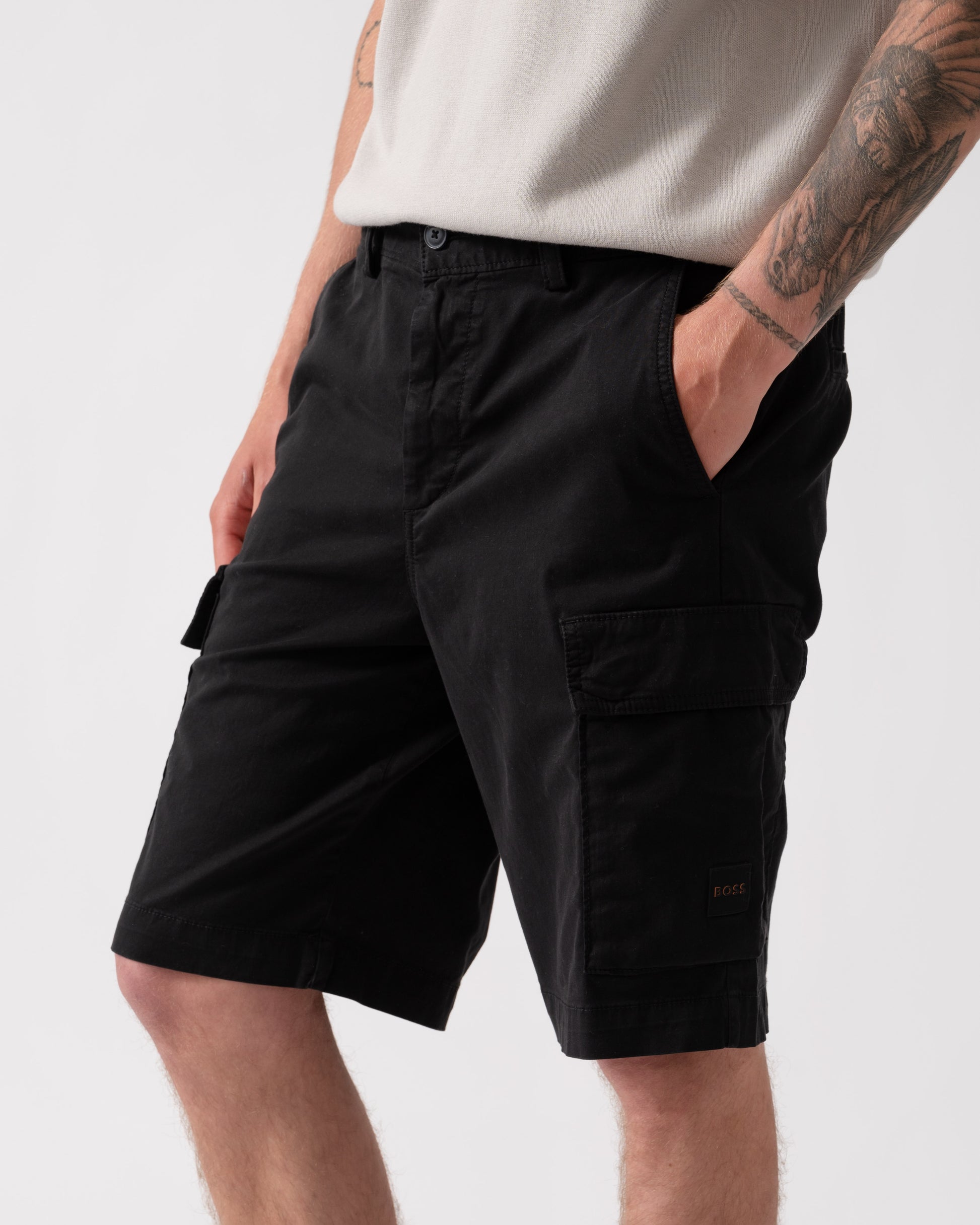 BOSS Orange Sisla Mens Cargo Shorts - Black 001
