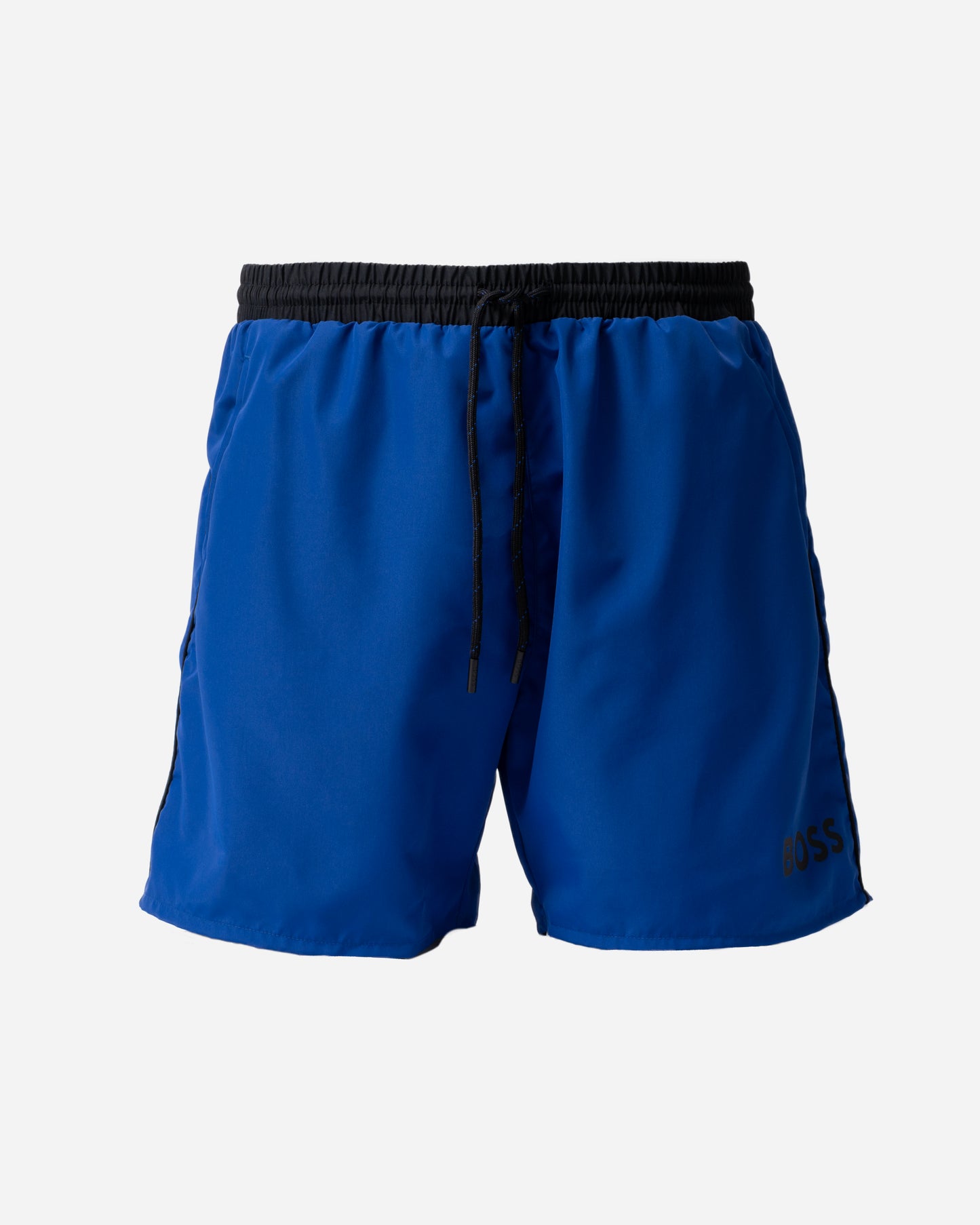 front of BOSS Orange Starfish Mens Swim Shorts in Medium Blue 427