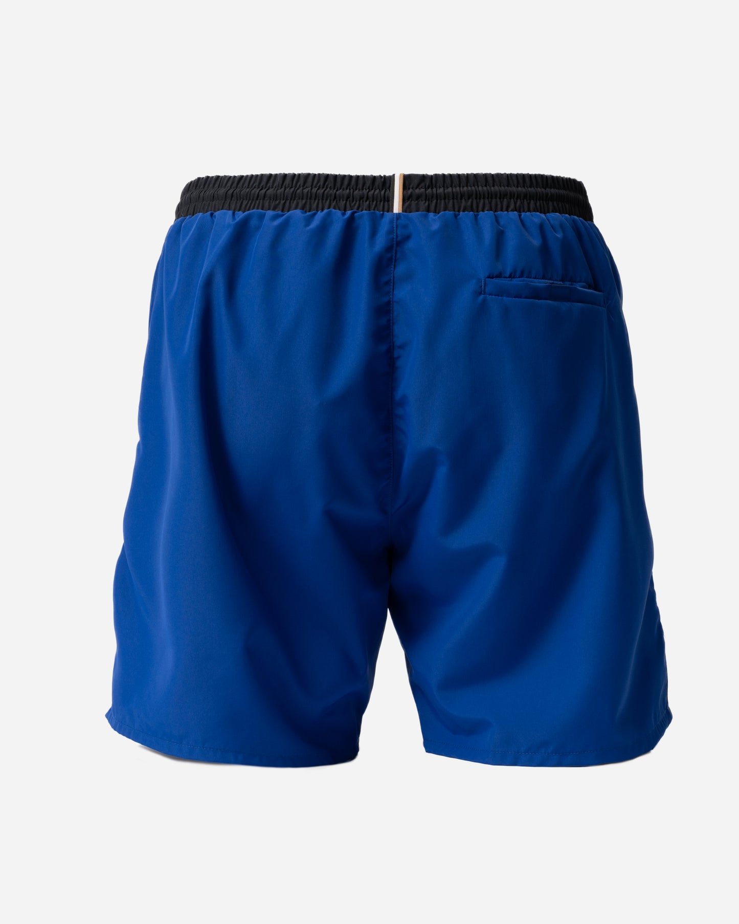 back of BOSS Orange Starfish Mens Swim Shorts in Medium Blue 427