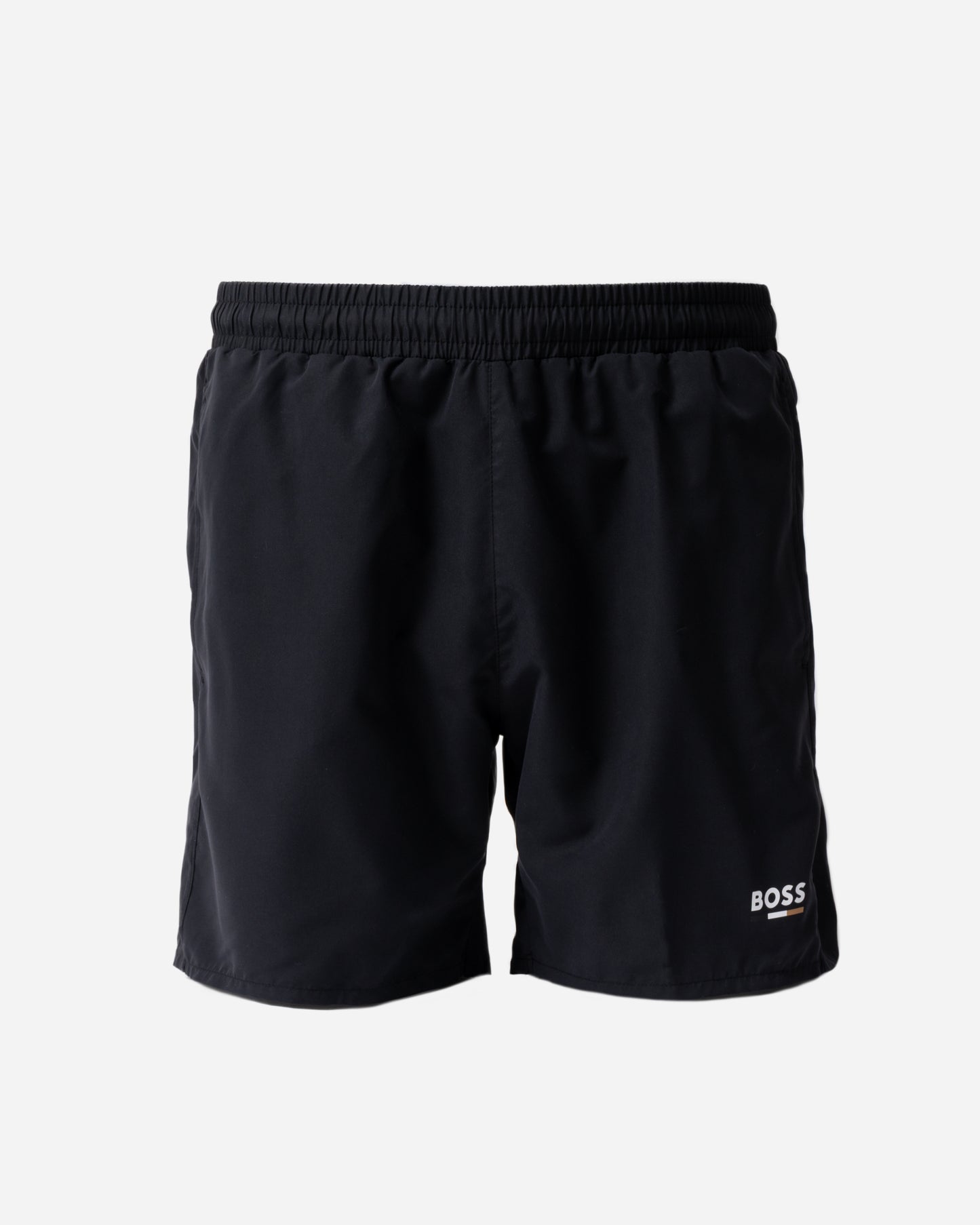 front of BOSS Orange Swordfish Mens Swimming Shorts in Black 005