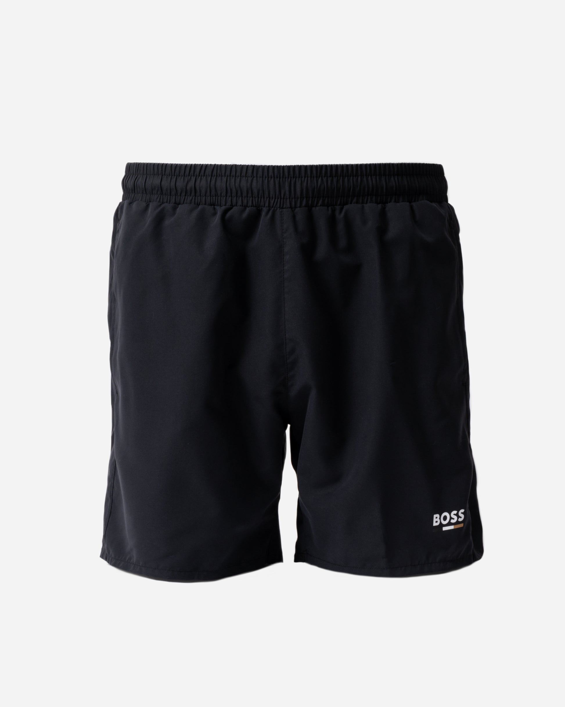 front of BOSS Orange Swordfish Mens Swimming Shorts in Black 005