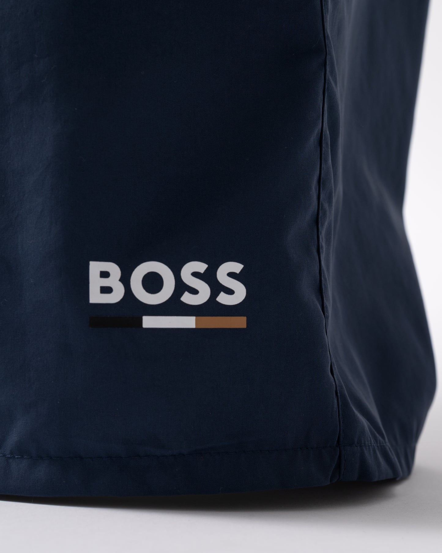 detail of BOSS Orange Swordfish Mens Swimming Shorts in Navy 415