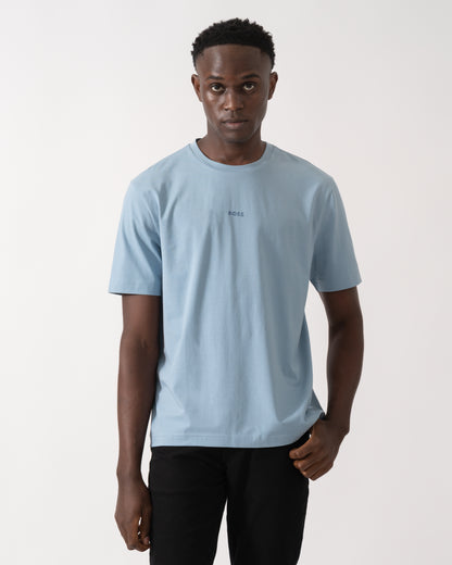 BOSS Orange TChup Mens Crew Neck Small Logo T-Shirt - Light/Pastel Blue 451