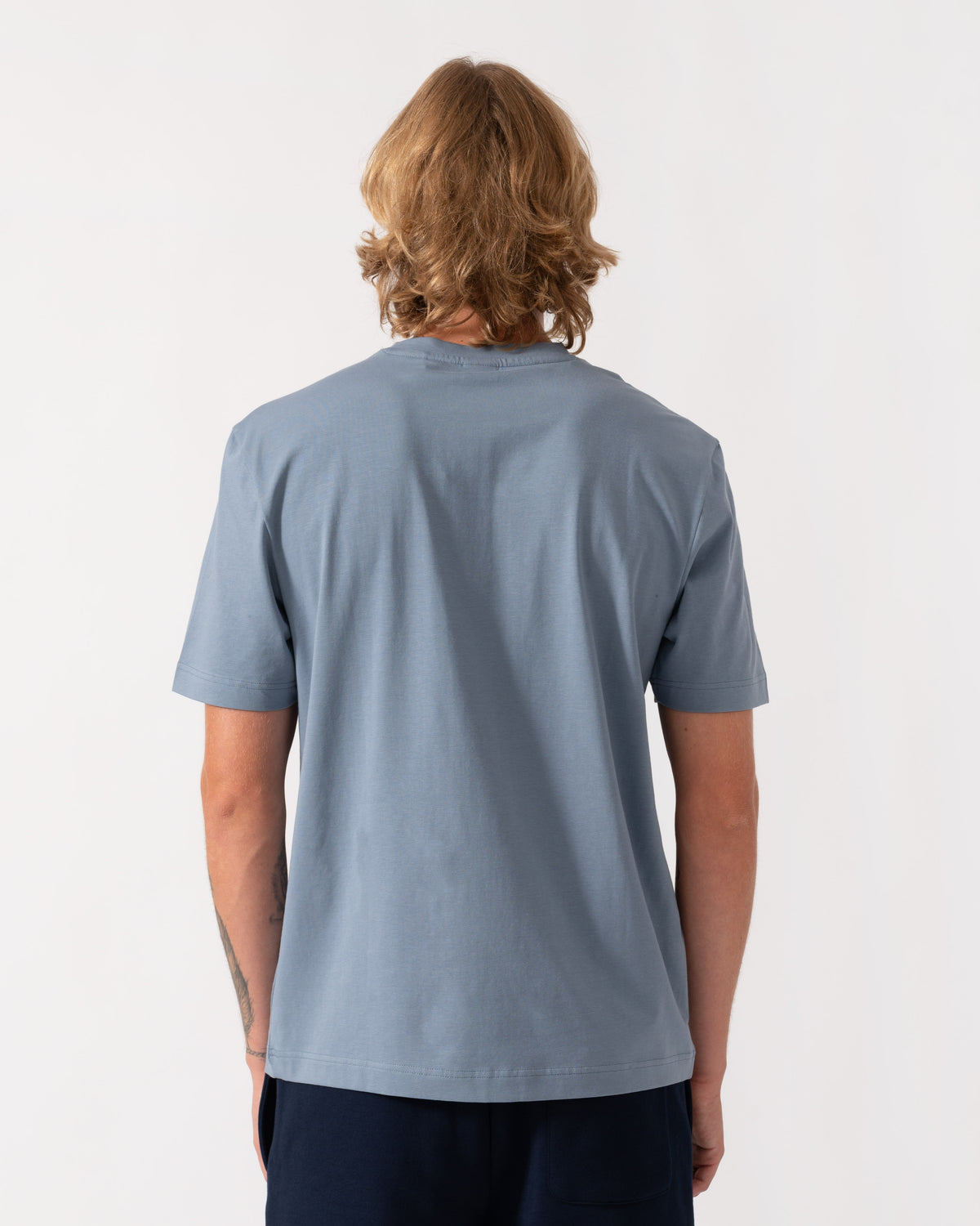 Back of the BOSS Orange TChup Mens Crew Neck Small Logo T-Shirt  - Medium Blue 424