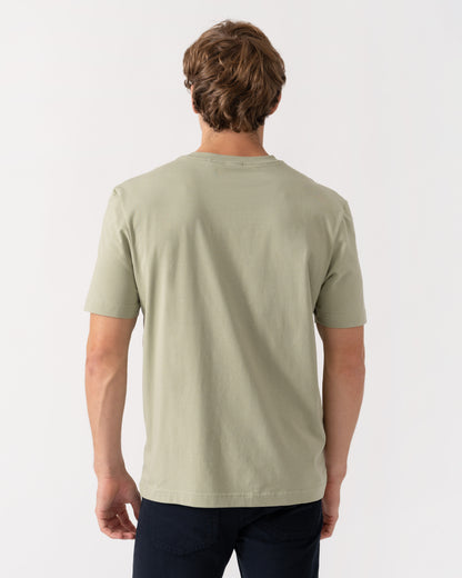Back of BOSS Orange TChup Mens Crew Neck Small Logo T-Shirt  - Open Green 370