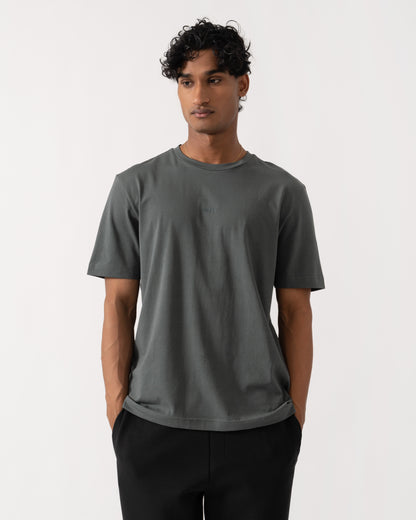 Front of BOSS Orange TChup Mens Crew Neck Small Logo T-Shirt  - Open Green 377