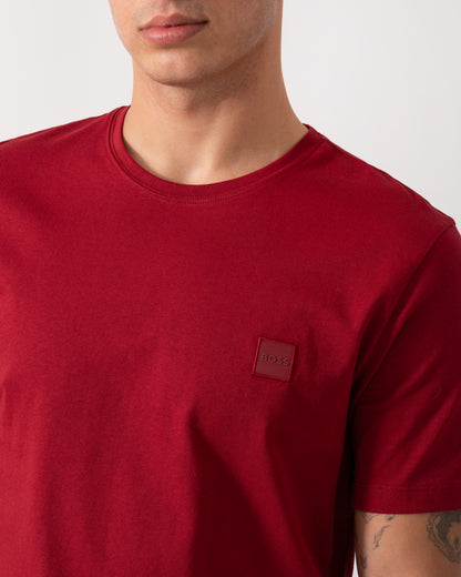 BOSS Orange Tales Mens Cotton-Jersey T-shirt With Logo Patch - Medium Red 614