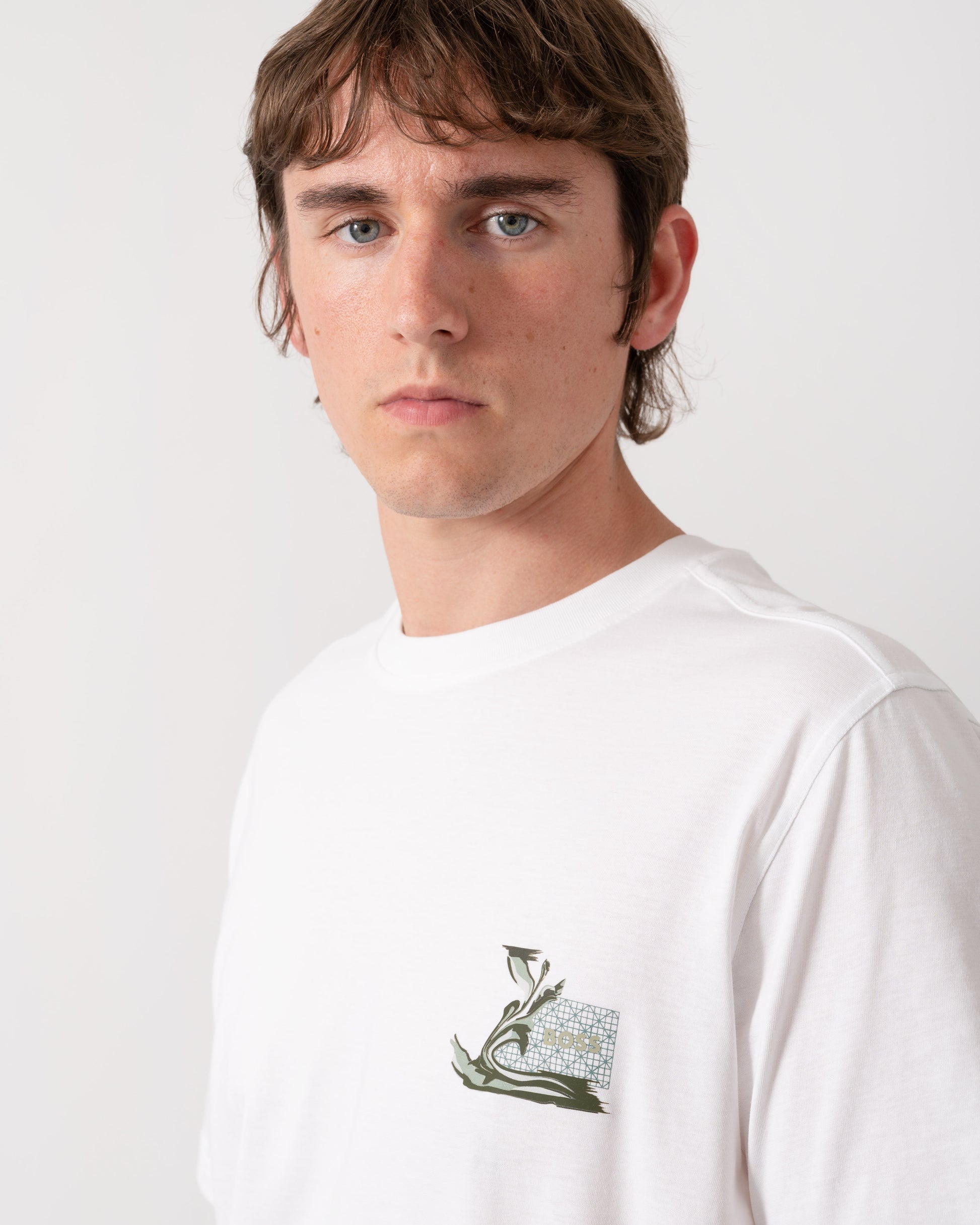 BOSS Orange Te Blueprint Mens T-Shirt - White 100