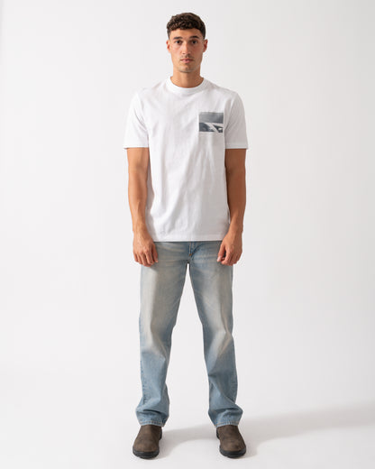 BOSS Orange Te Container Mens Graphic Print T-Shirt - White 100
