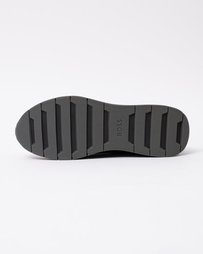 Sole of the BOSS Orange Titanium Runn Rsmh Mens Trainers in Black 005