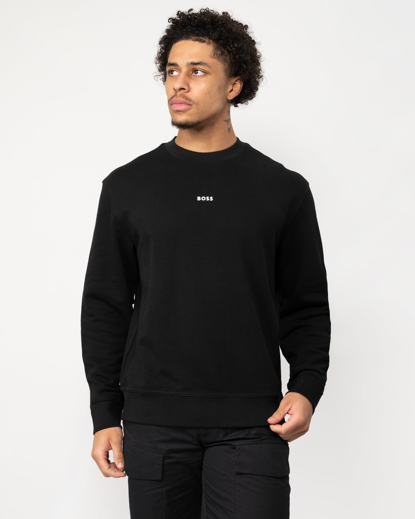 BOSS Orange WeSmallcrew Mens Sweatshirt - Black 001