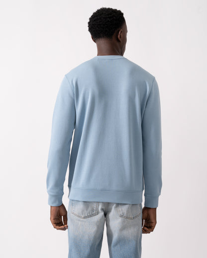 BOSS Orange Westart Mens Crew Neck Sweatshirt With Logo Patch - Light/Pastel Blue 451