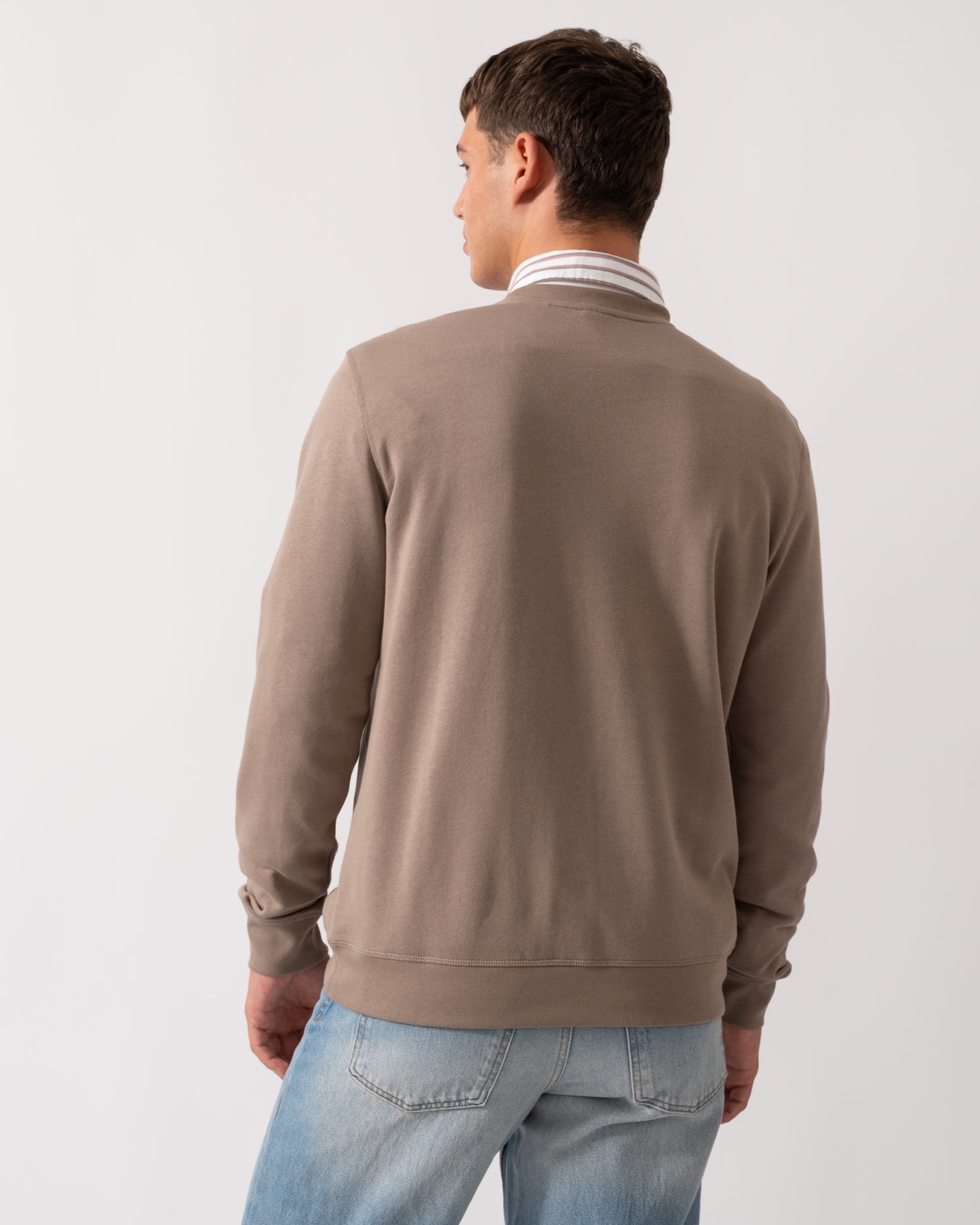 BOSS Orange Westart Mens Crew Neck Sweatshirt With Logo Patch - Open Green 346