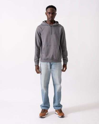 BOSS Orange Wetalk Mens Pullover Hoodie With Logo Patch - Open Grey 062