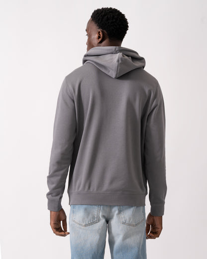 BOSS Orange Wetalk Mens Pullover Hoodie With Logo Patch - Open Grey 062