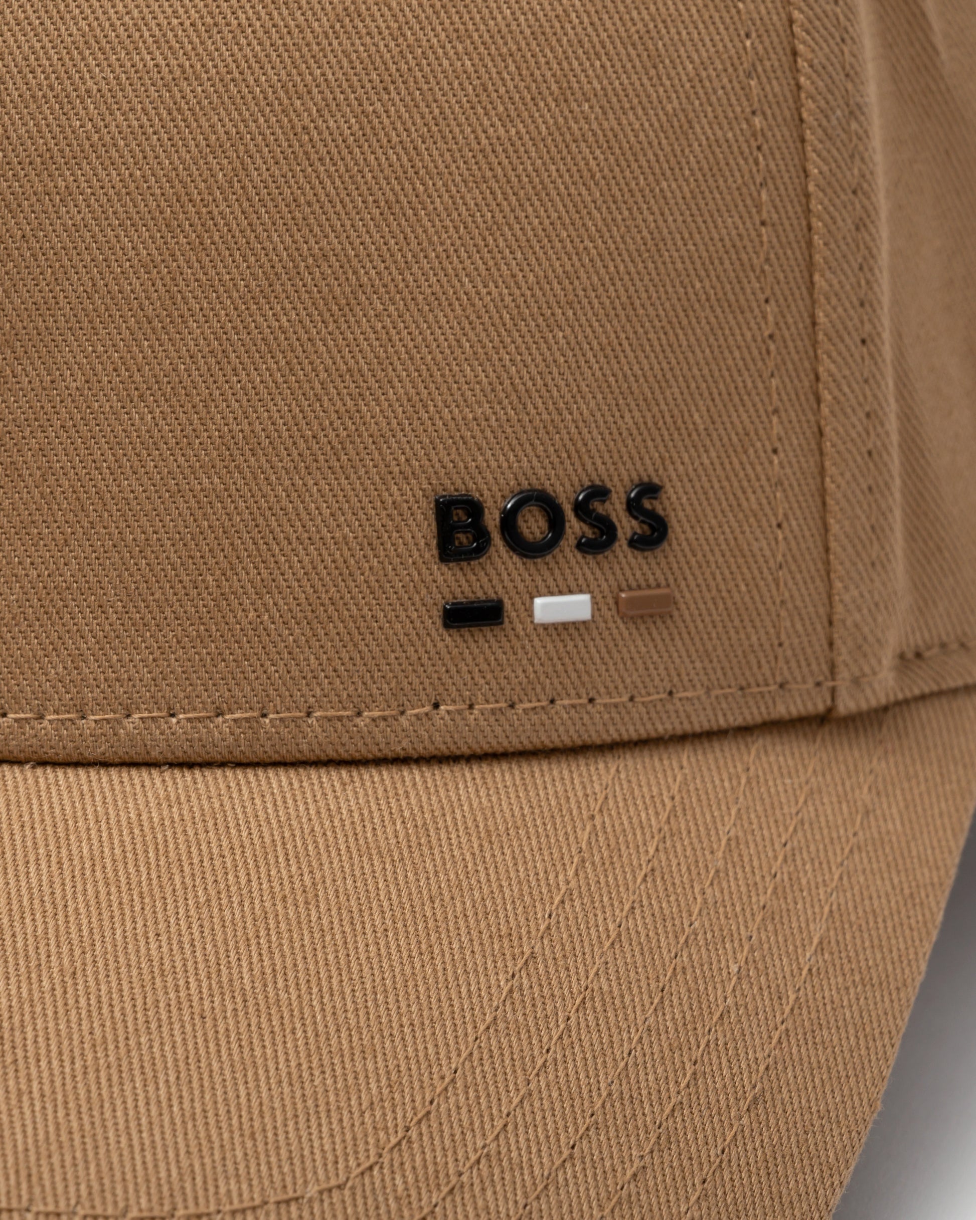 BOSS Orange Zed Stripe Mens Baseball Cap - Medium Beige 260 - CHO - Designer Mens Hats